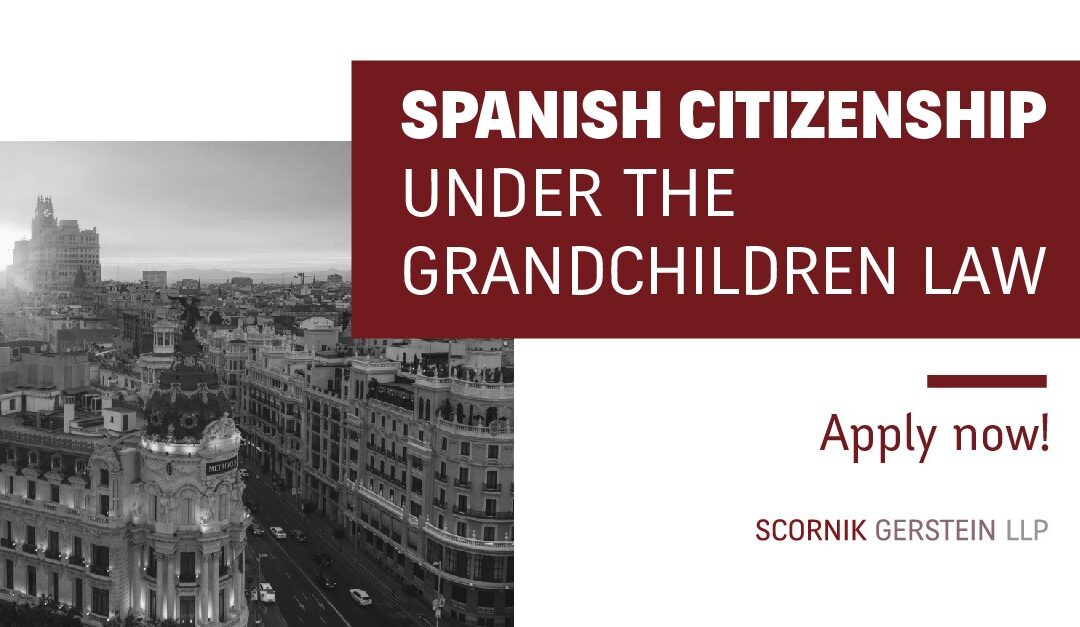 Spanish citizenship under the “Ley de Memoria Democrática” (Grandchildren Law) will be available until 21st October 2025